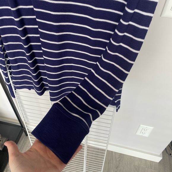 Polo Ralph Lauren Light Knit Long Sleeve Blue & White Pullover Sweater Medium - Picture 4 of 7